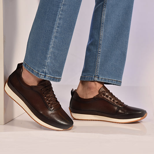 2H #B16024-131-522  Genuine Leather Brown Casual Shoes