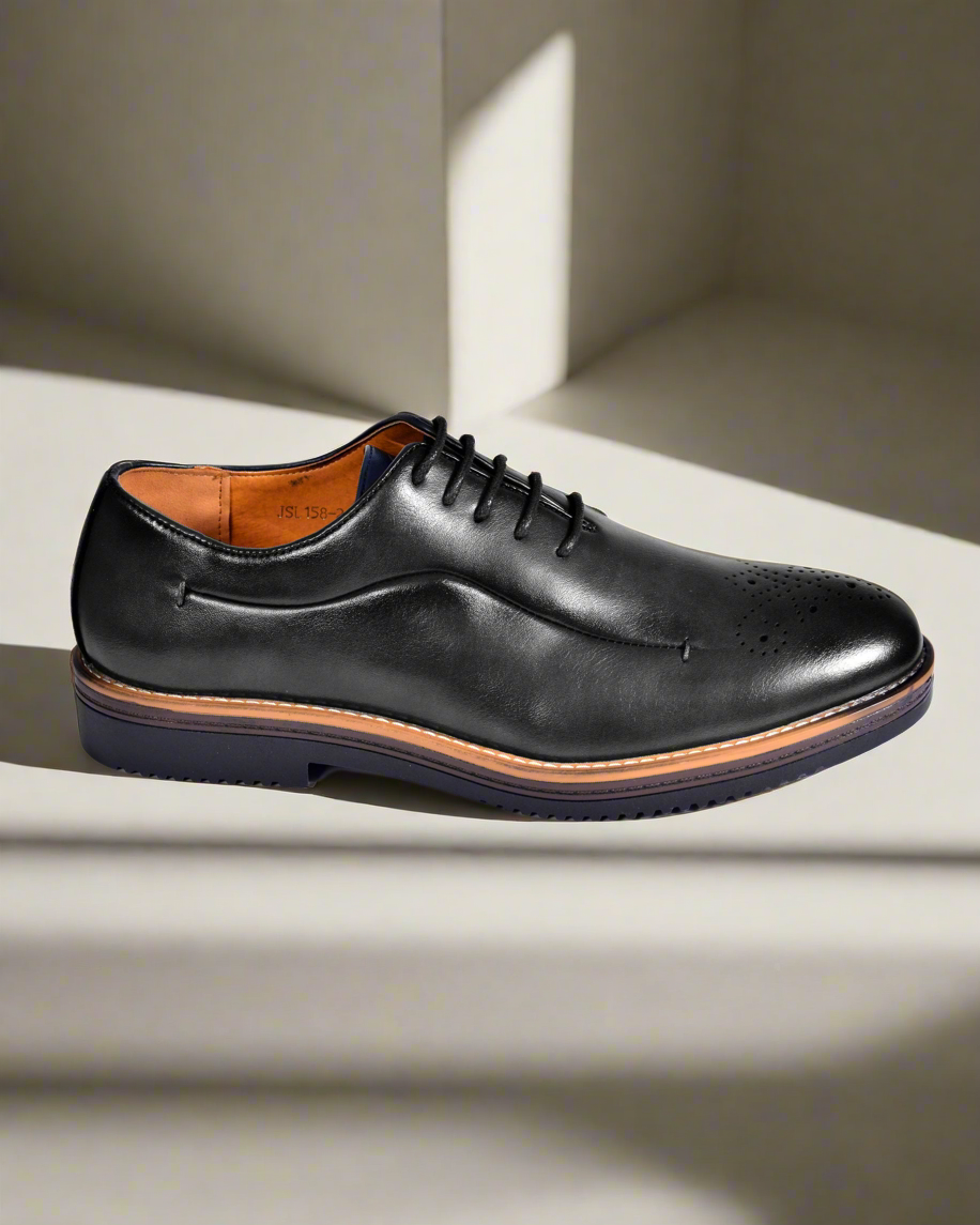 2H #158-2 Black Classic Shoes