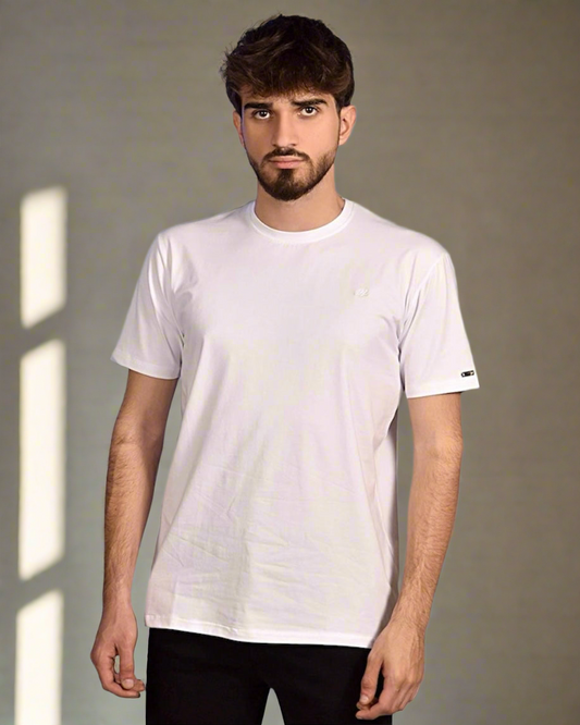 2H White Short Sleeve Basic T-shirt