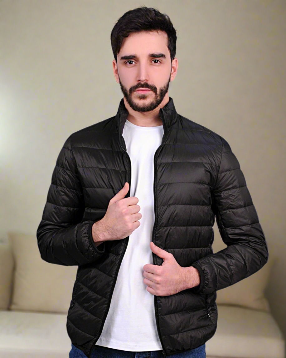 2H Light weight Black Casual Jacket