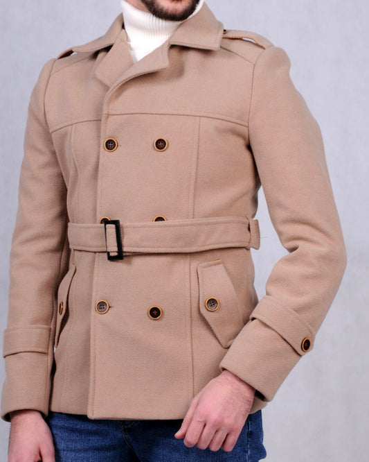 SALE! 2H Beige Coat Double-Breasted Jacket