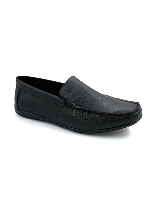 2H #4927 Black Casual Moccasin Shoes