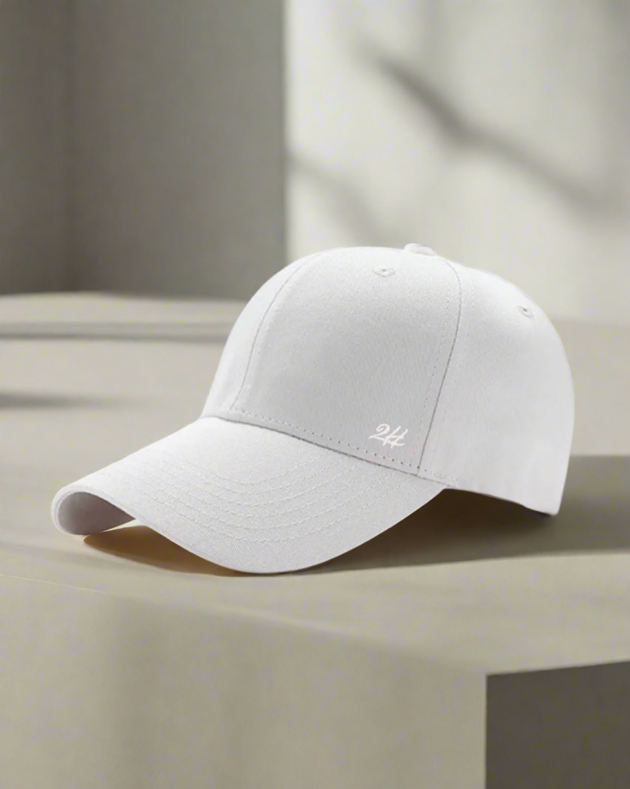 2H Cotton Canvas White Cap