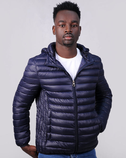 2H Navy Lightweight Puffer Jacket