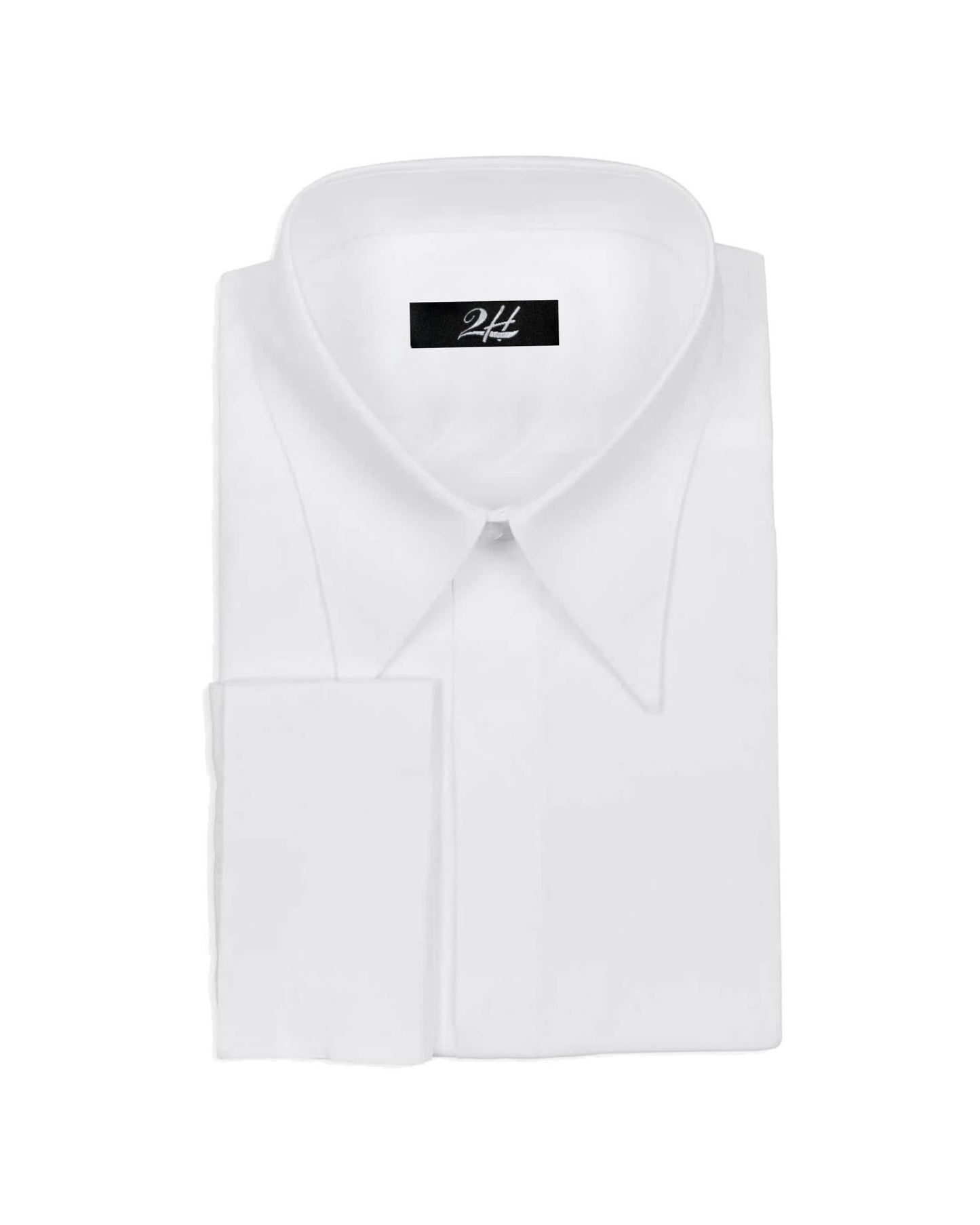 2H White Formal Straight Classic Shirt