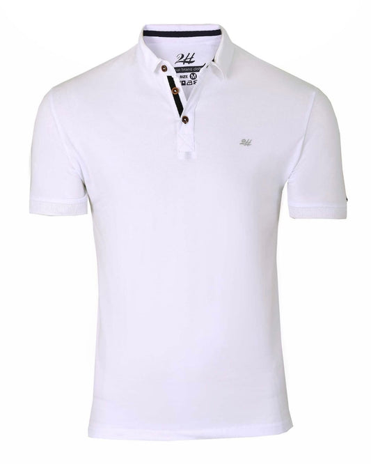 2H #77032 White Polo T-shirt