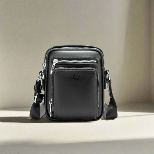 2H # Black Shoulder messenger bag