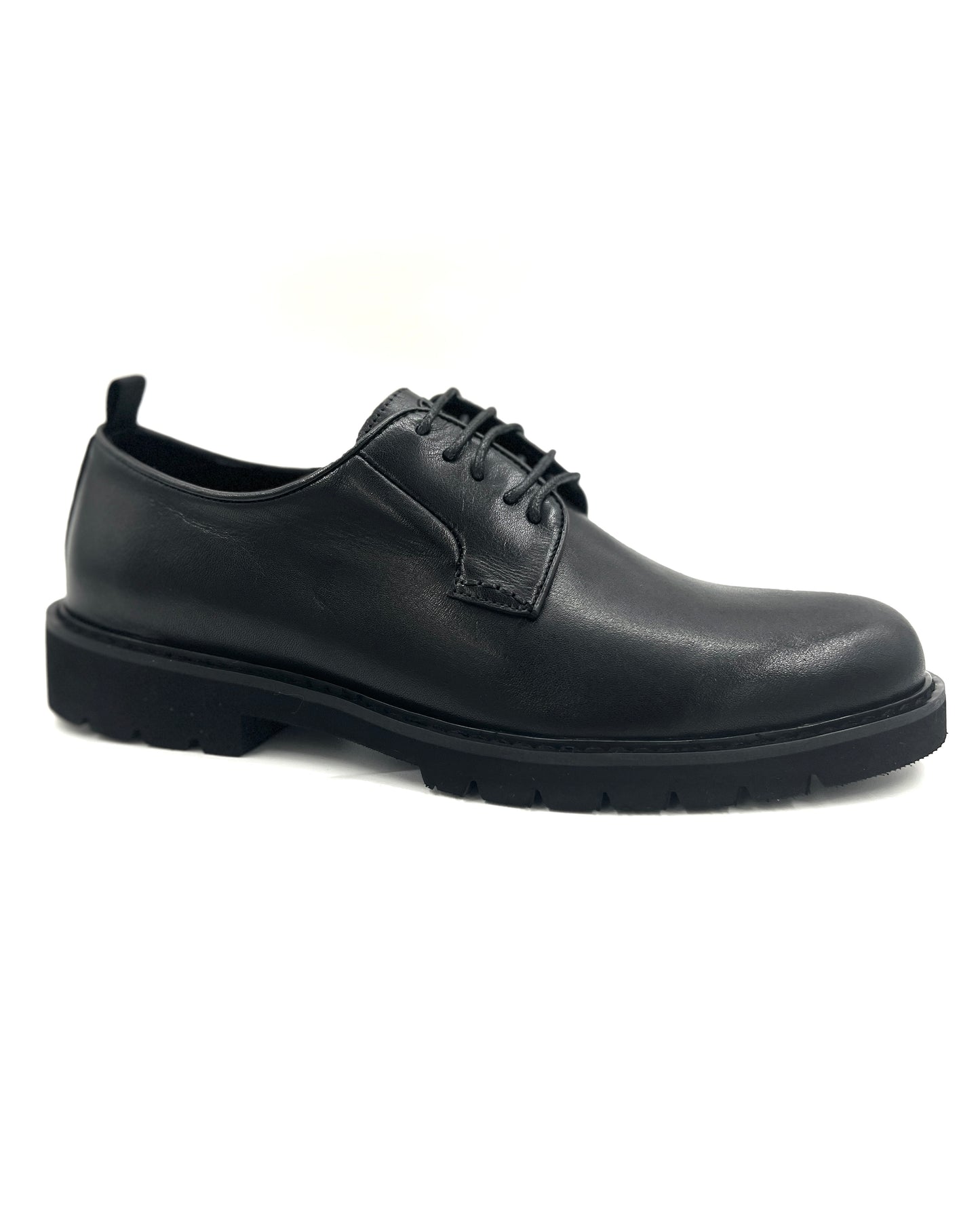 2H #005 Genuine Leather Black Classic Shoes
