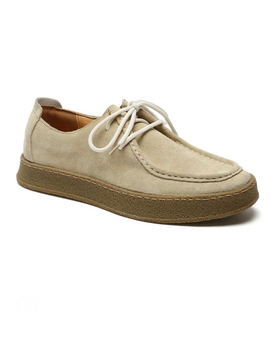 2H #1019 Beige Genuine Leather Casual Shoes