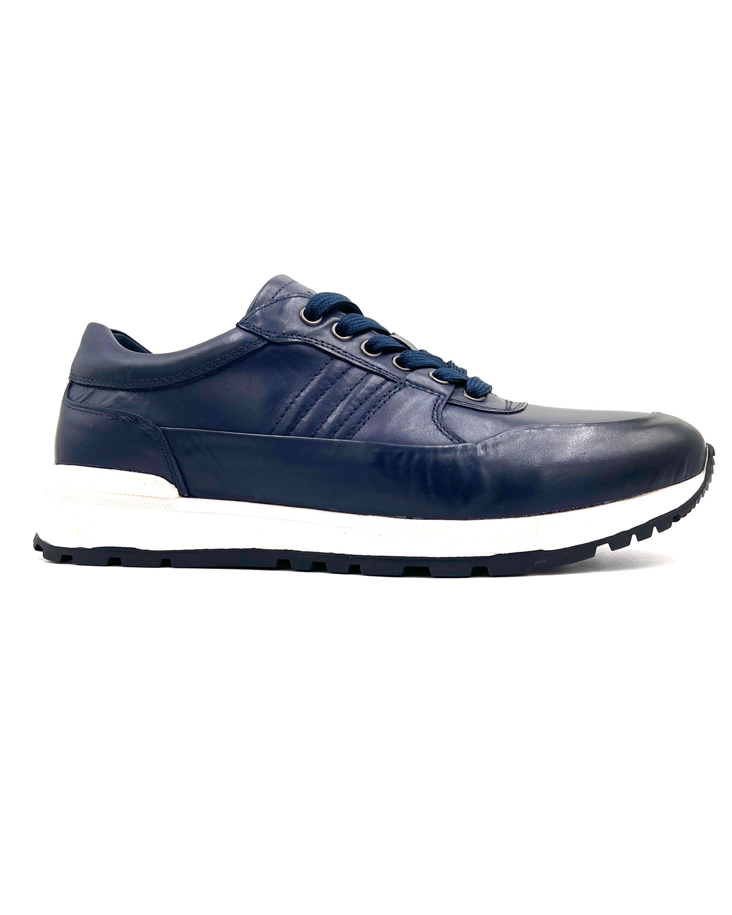 2H #S07941-1101-325 Genuine Leather Navy Casual Shoes