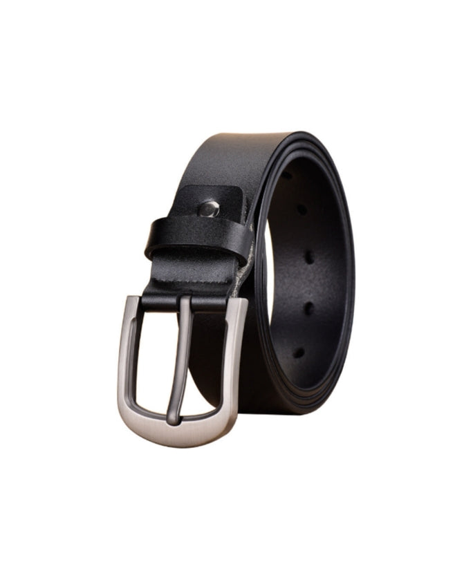 2H #9211-B Black Leather Casual Belt