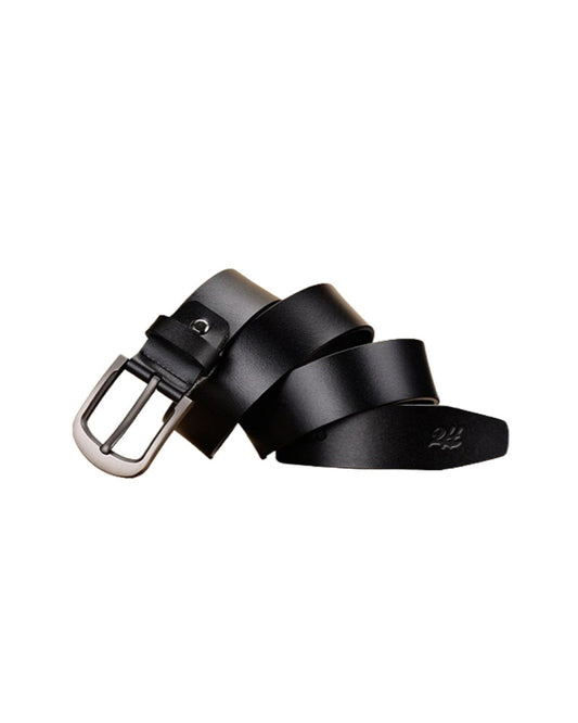 2H #9211-B Black Leather Casual Belt