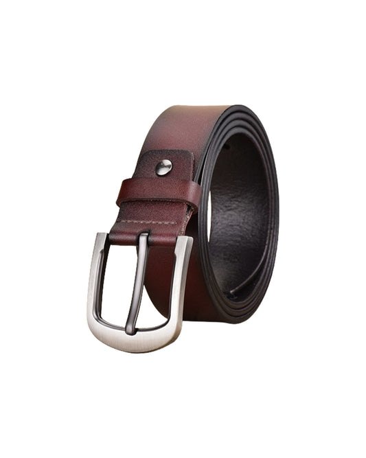 2H #9211-B Brown Leather Casual Belt