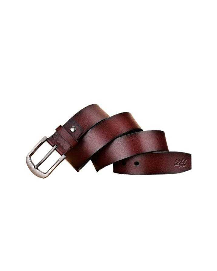 2H #9211-B Brown Leather Casual Belt