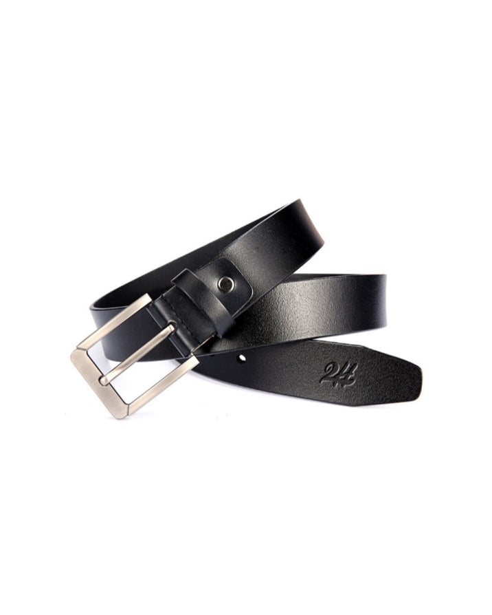 2H #9216 Black Leather Casual Belt