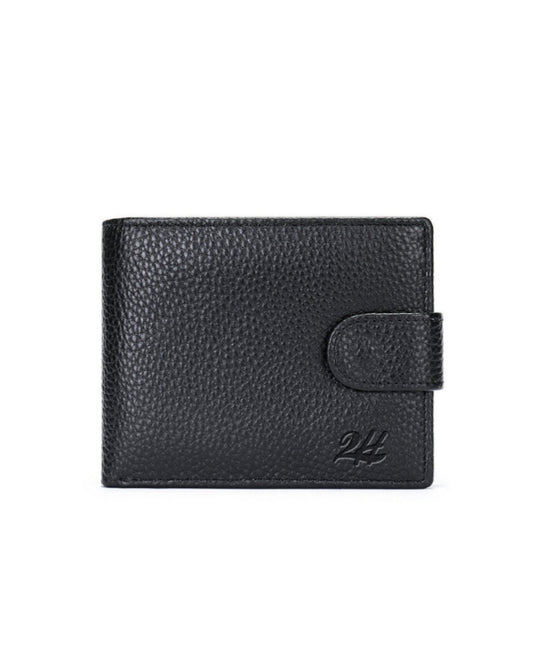 2H #1067 Black Genuine Leather Wallet