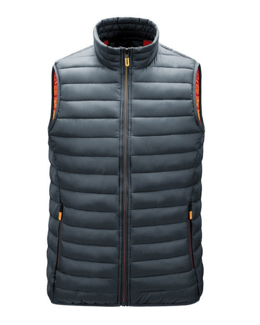 2H Gray Puffer Lightweight Gilet