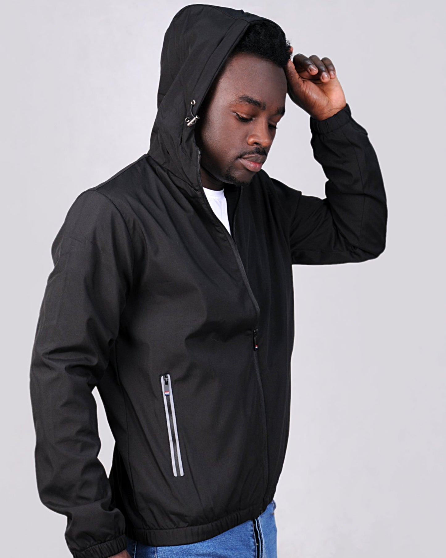 2H Black Lightweight Waterproof Jacket