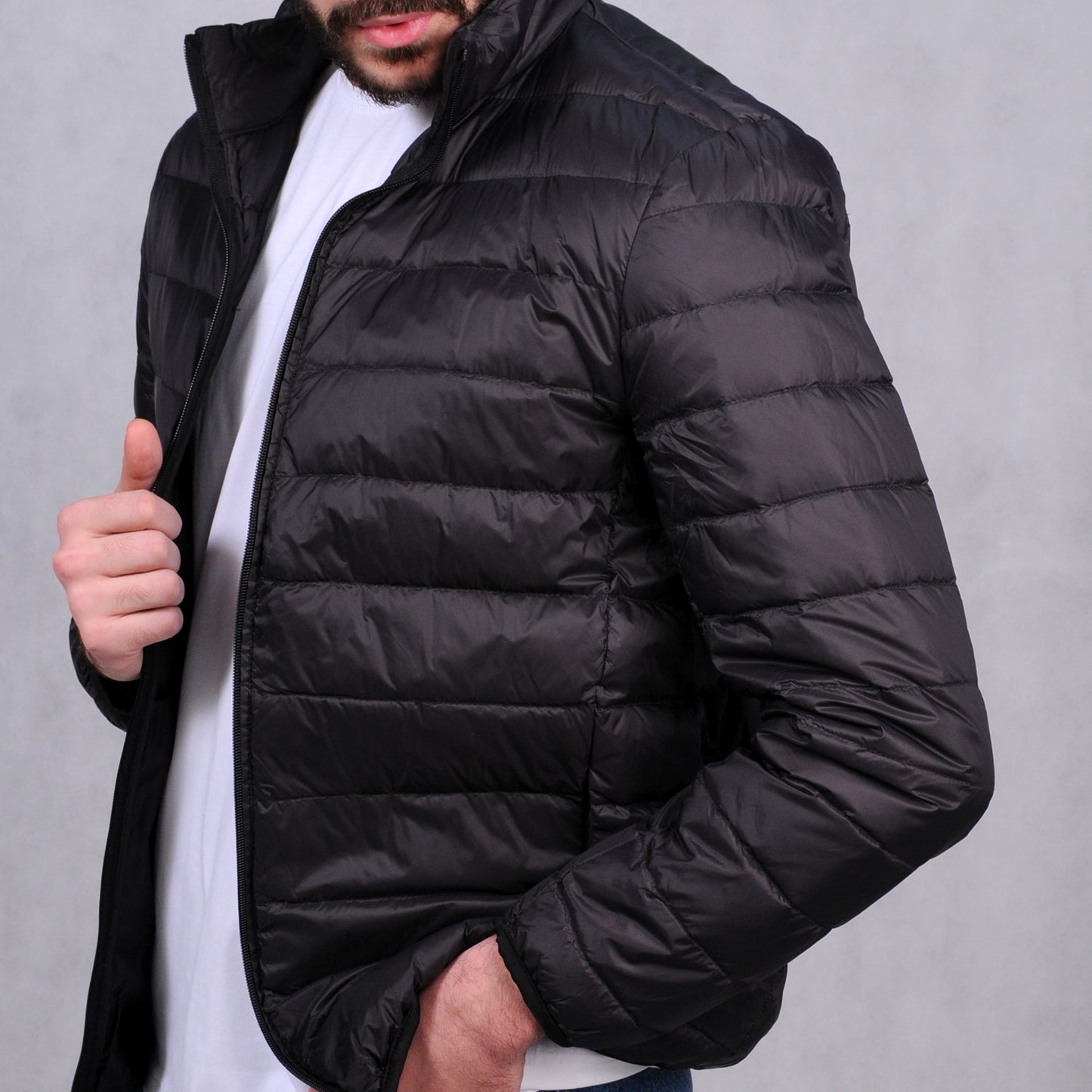 2H Light weight Black Casual Jacket