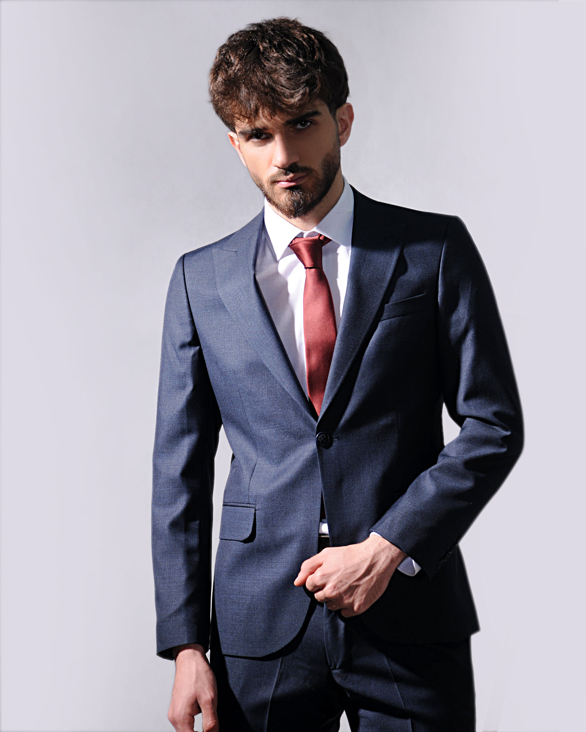 2H #2-6 Navy Casual Suit 2 Pieces