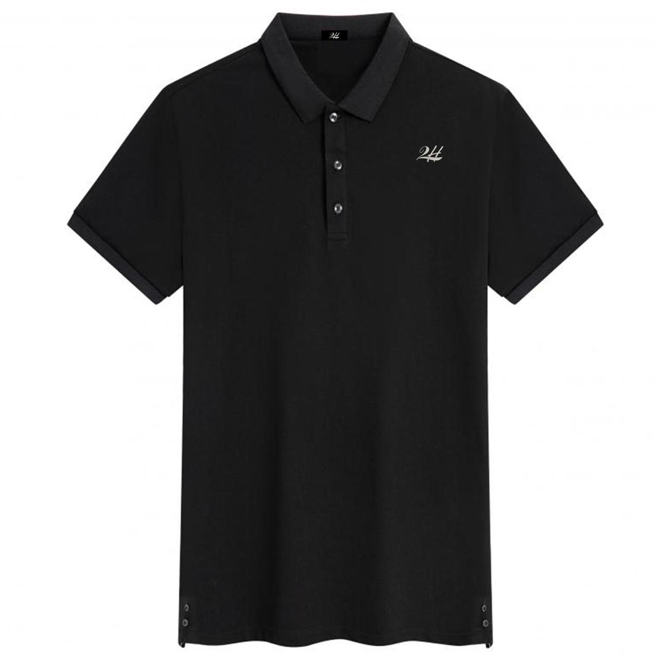 2H #CX.231 Black Polo T-shirt