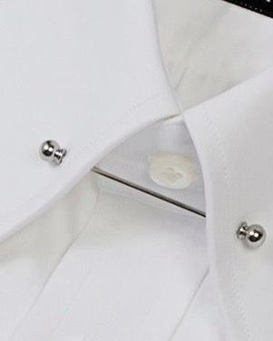 2H White Classic Shirt With Pin