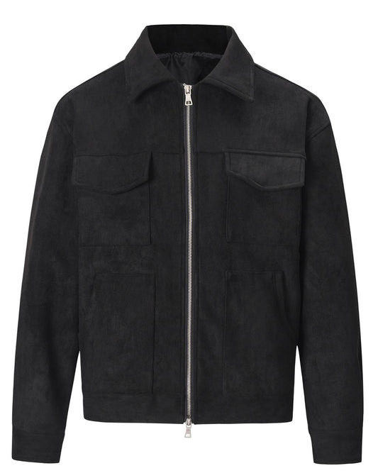 2H Black Chamois Casual Jacket