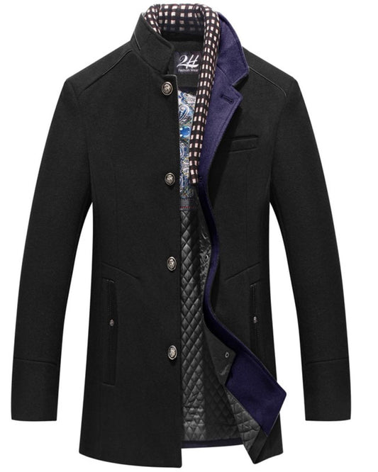 2H Black Coat Jacket