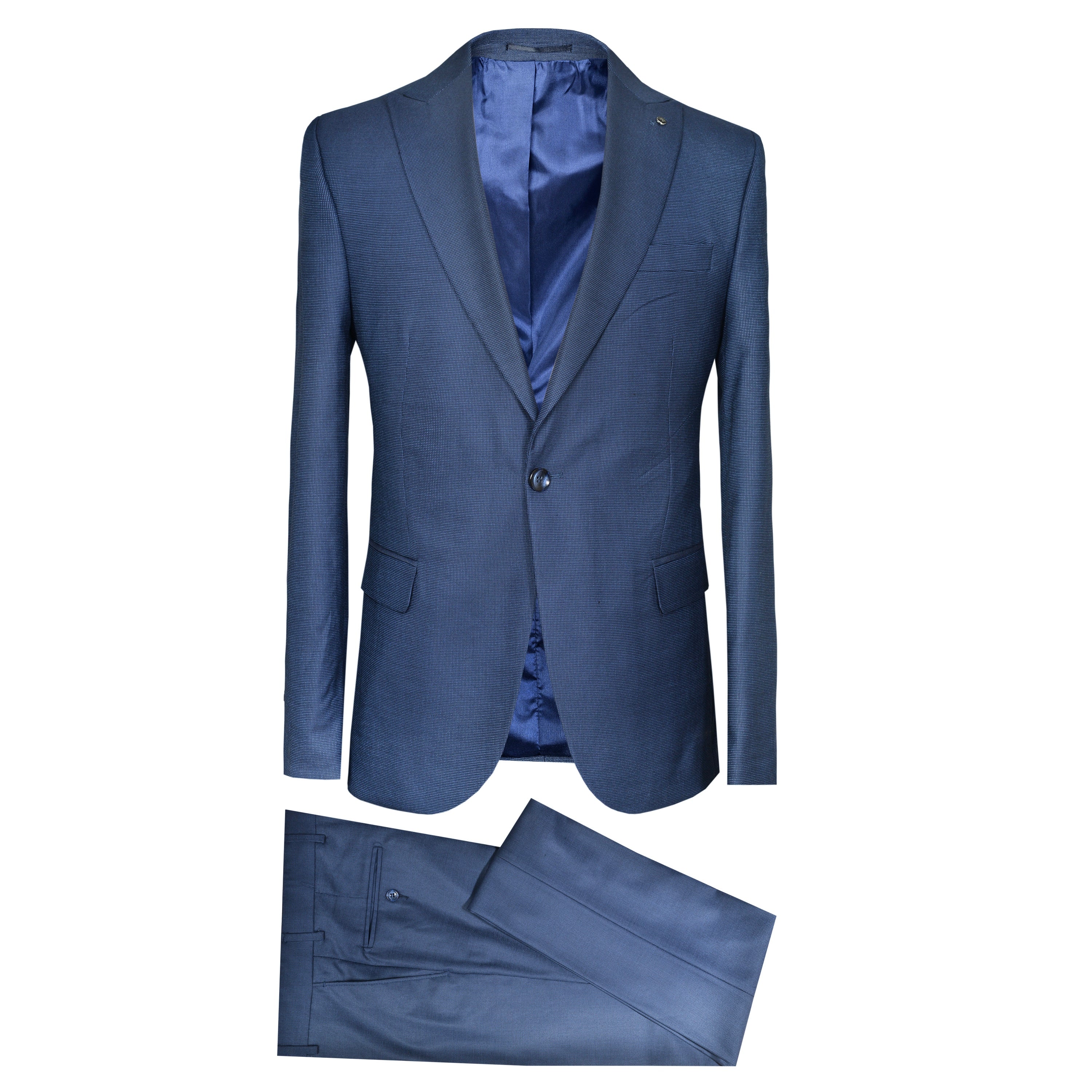 2H Navy Plaid Fabric Suit – 2H Fashion