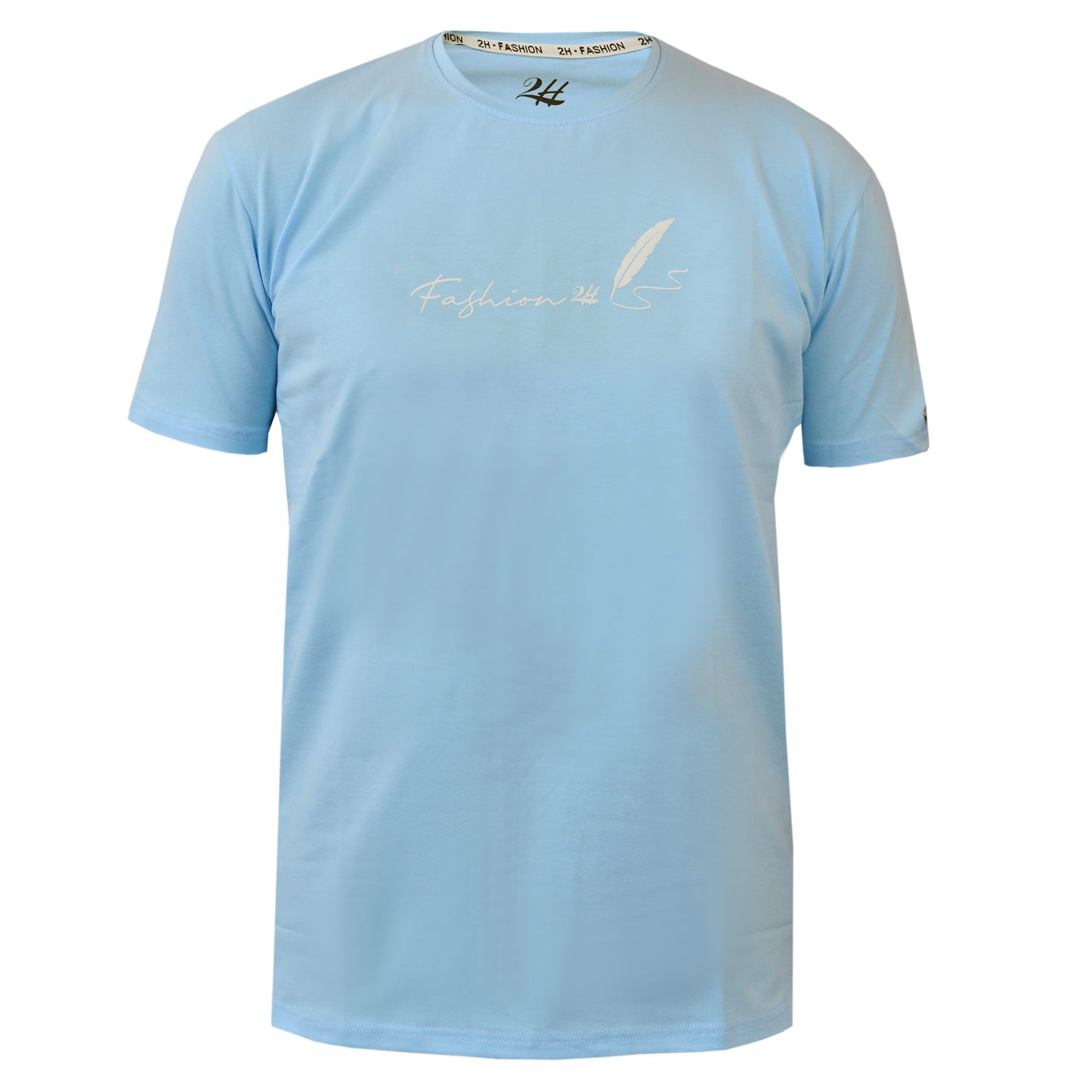 SALE! 2H #88136 Light Blue Printed T-shirt